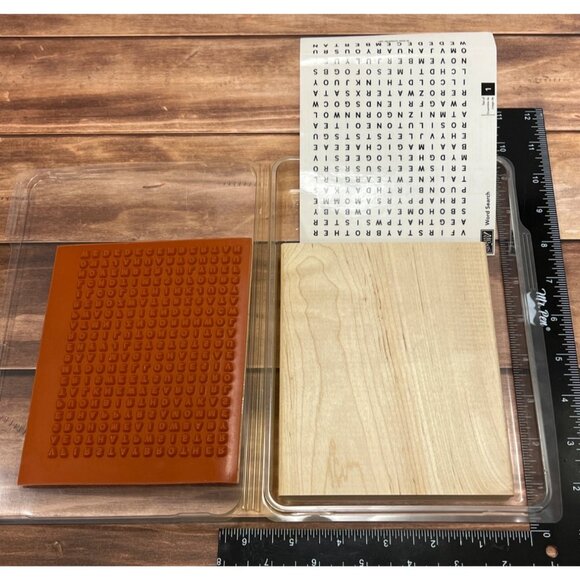 Word Search Wood Mounted Rubber Stamp by Stampin' Up! - Picture 2 of 2